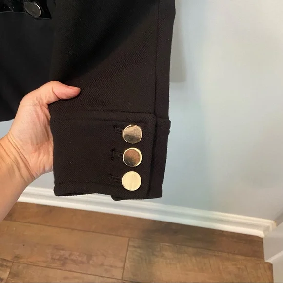 Crown & Ivy Elegant Black Pea Coat - Picture 4 of 9